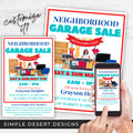 multi family garage sale yard sale flyers for hoa or community yard sale ads